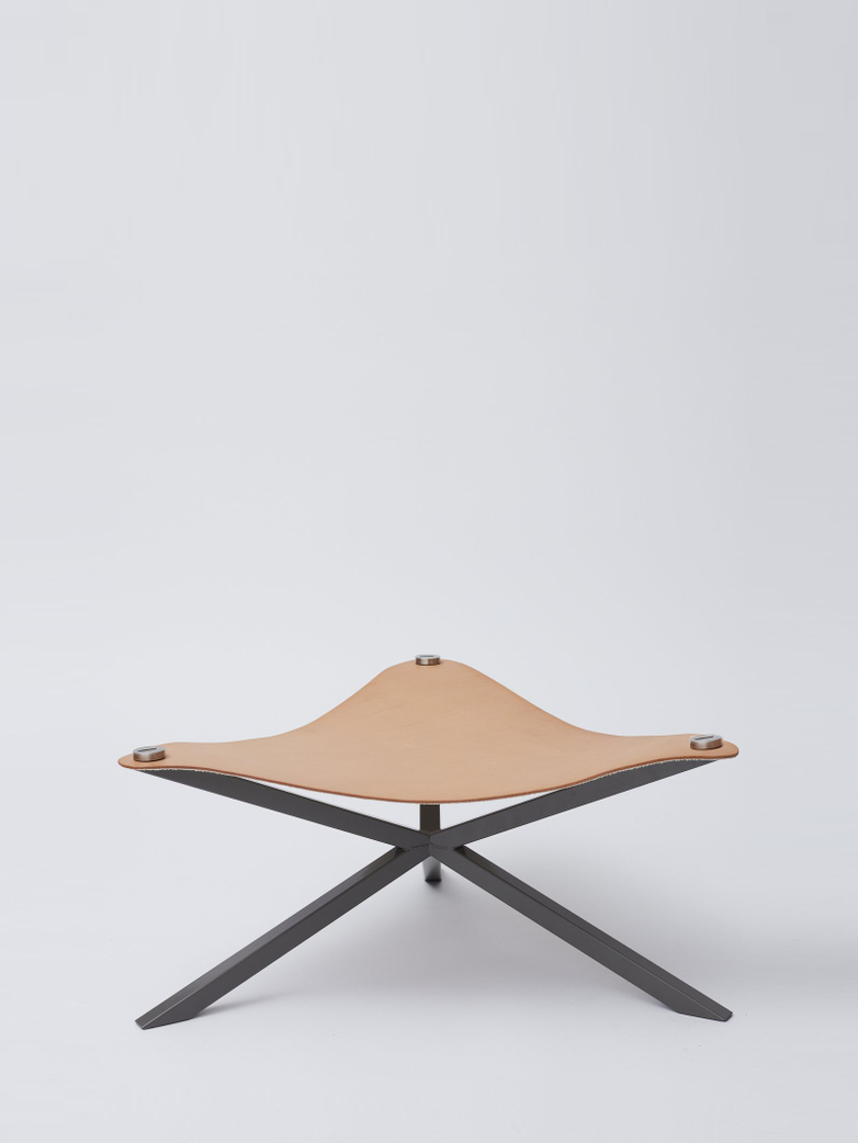 NEB Low Stool – Grey/Natural