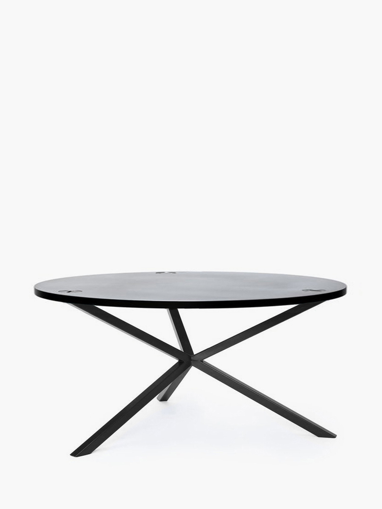 NEB Round Coffee Table – Zinc/Black