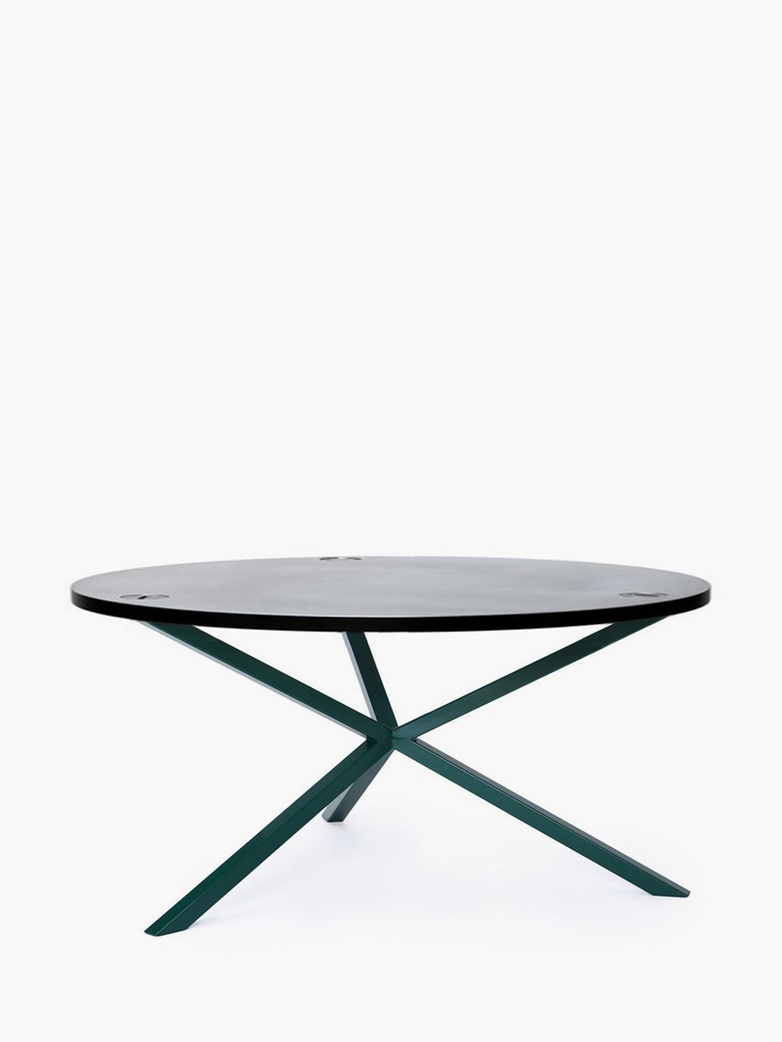NEB Round Coffee Table – Zinc/Green