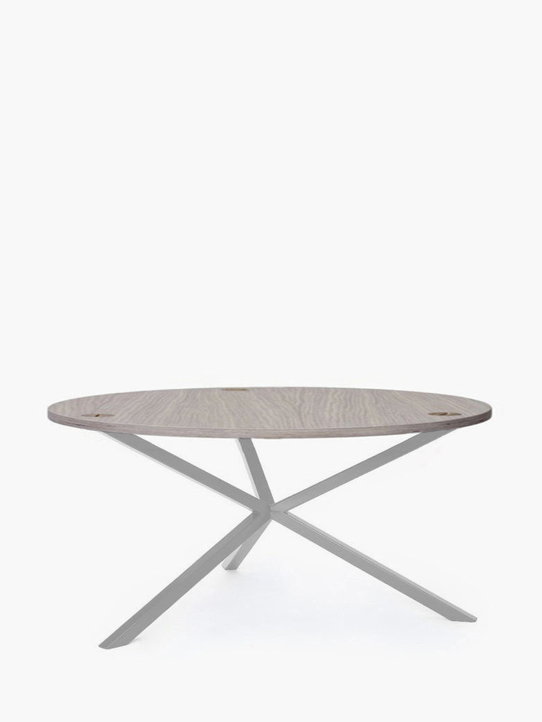NEB Round Coffee Table – White Oak/White