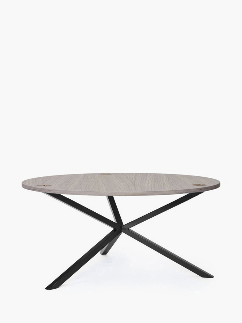 NEB Round Coffee Table – White Oak/Black