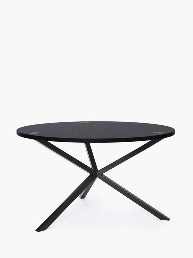 NEB Round Coffee Table – Black Oak/Black – Ø100 – High
