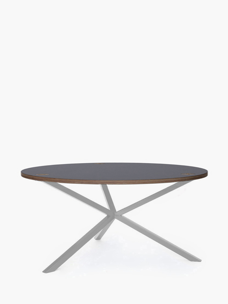 NEB Round Coffee Table – Grey Laminate/White