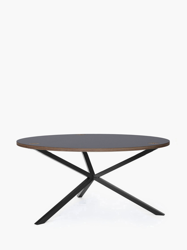 NEB Round Coffee Table – Grey Laminate/Black