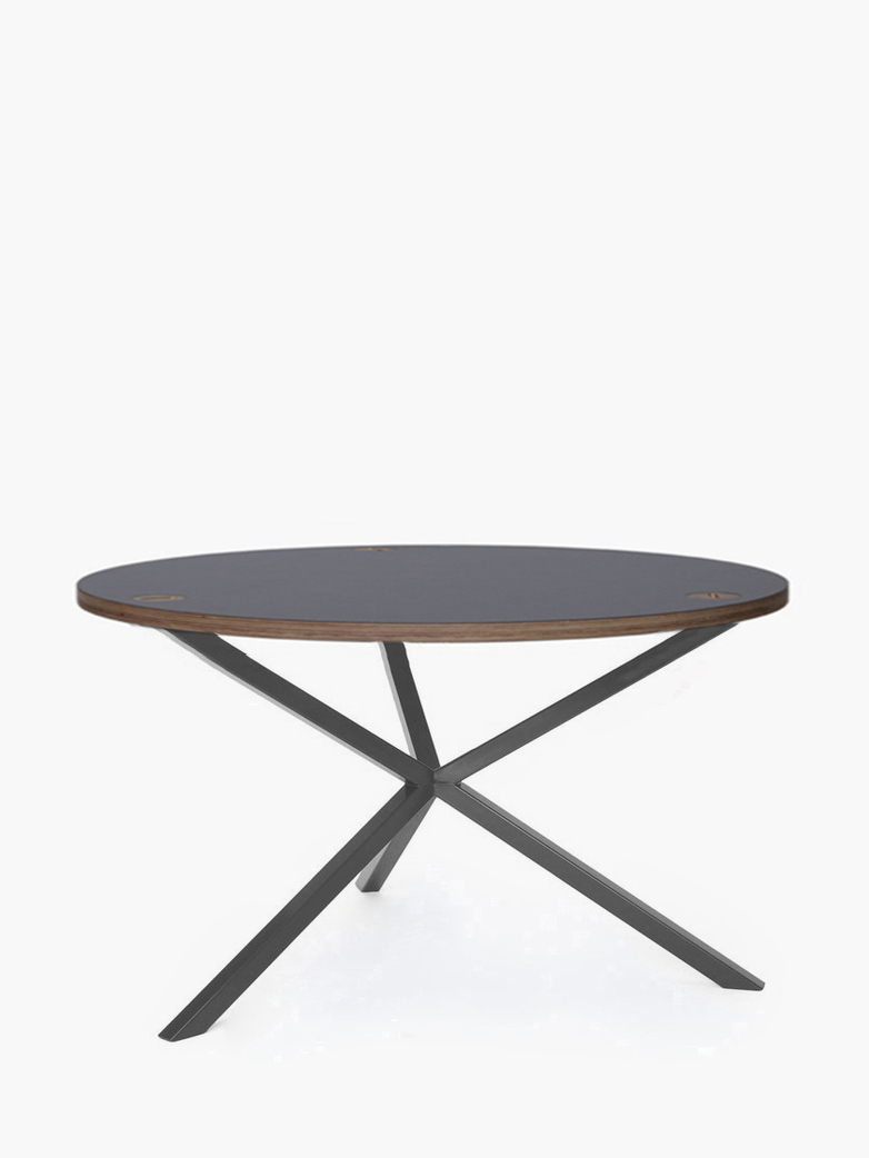 NEB Round Coffee Table – Grey Laminate/Grey – Ø80 – High