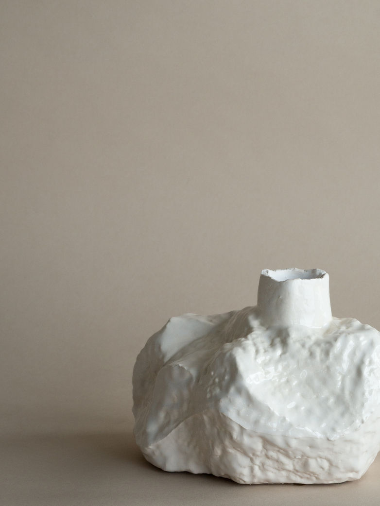 Moonstone Vase Low