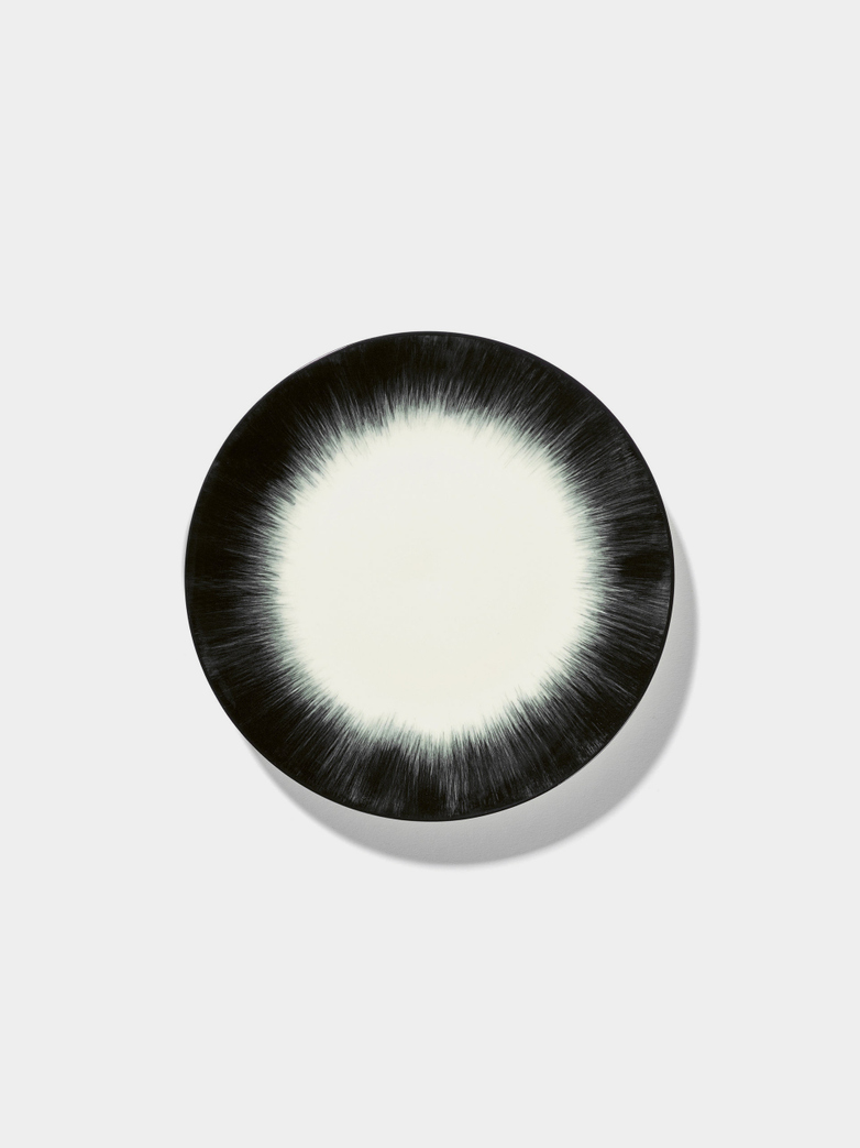 Ann Demeulemeester - Plate 17,5 cm Off White - Black No4