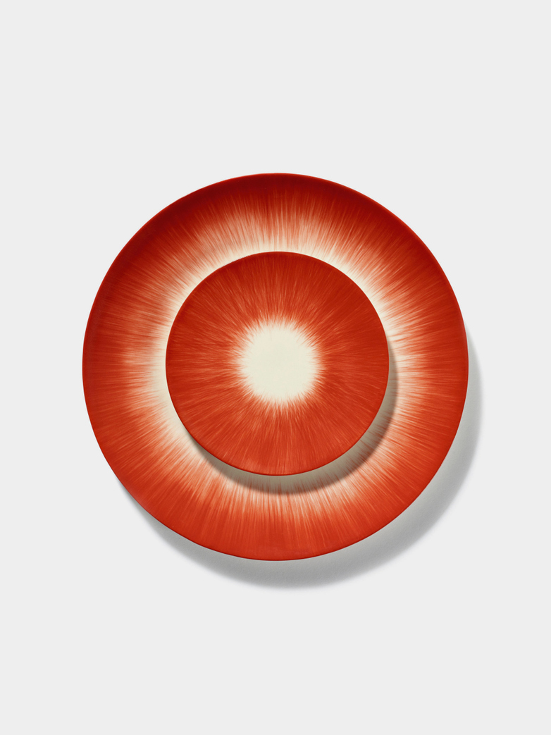 Ann Demeulemeester - Plate 17,5 cm Off White - Red No5