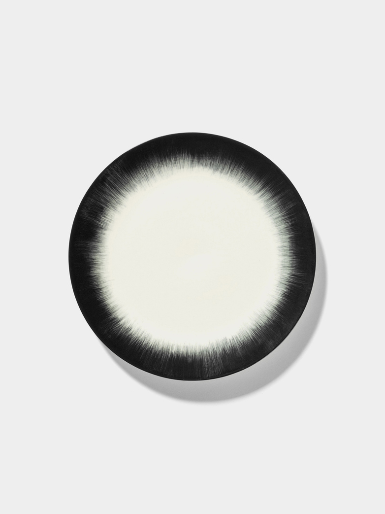 Ann Demeulemeester - Plate 24 cm Off White - Black No4