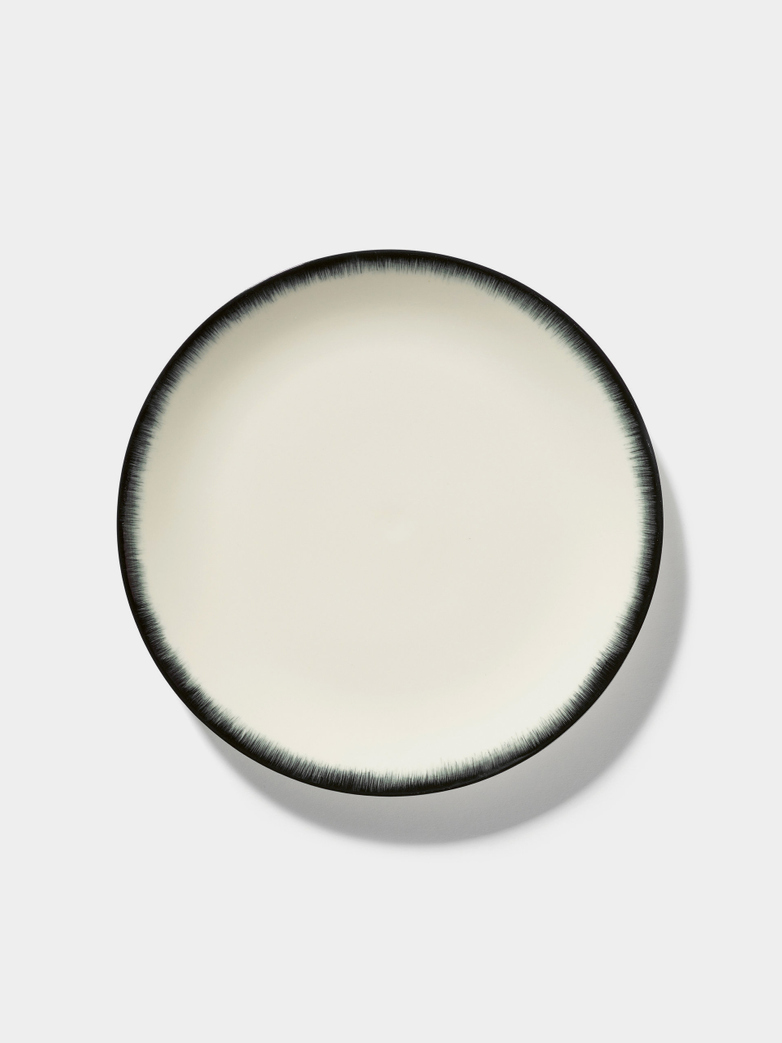 Ann Demeulemeester - Plate 28 cm Off White - Black No3