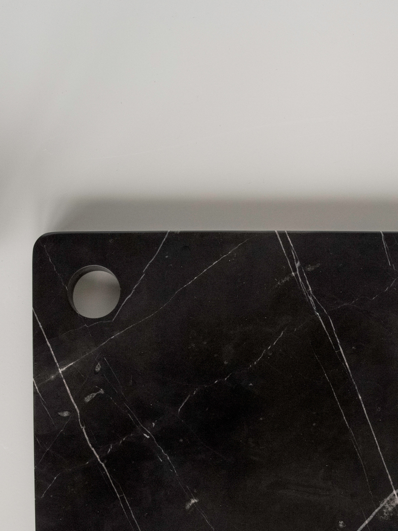 Marble Platter 30 x 20 cm Black