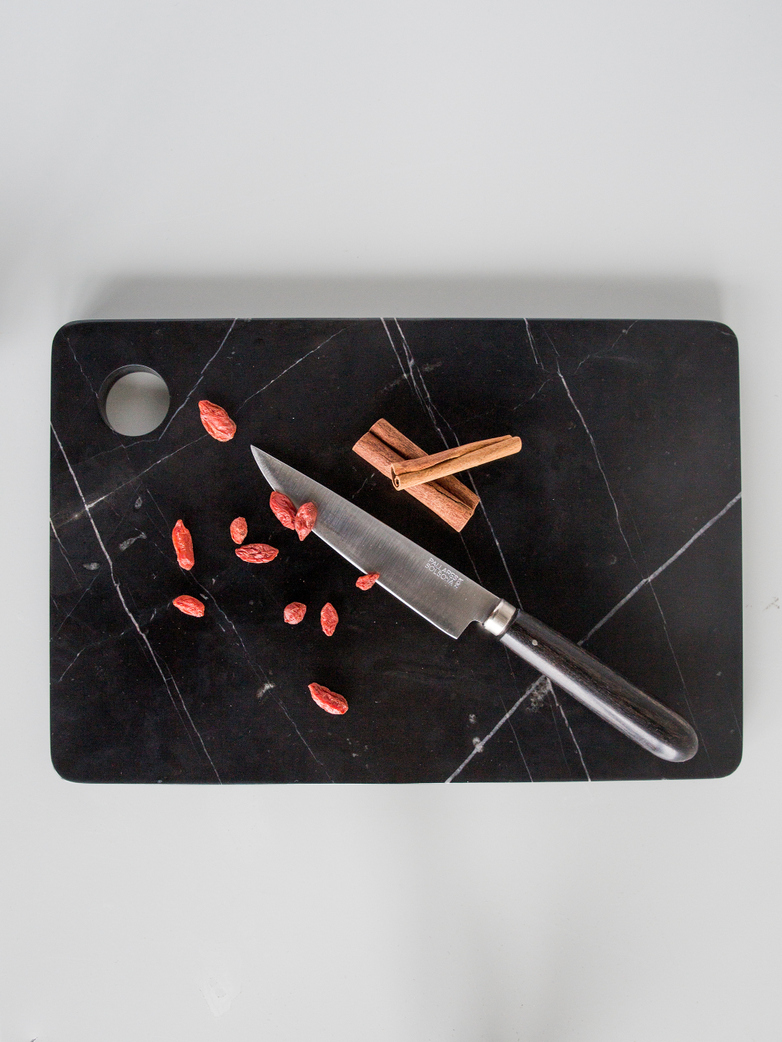Marble Platter 30 x 20 cm Black