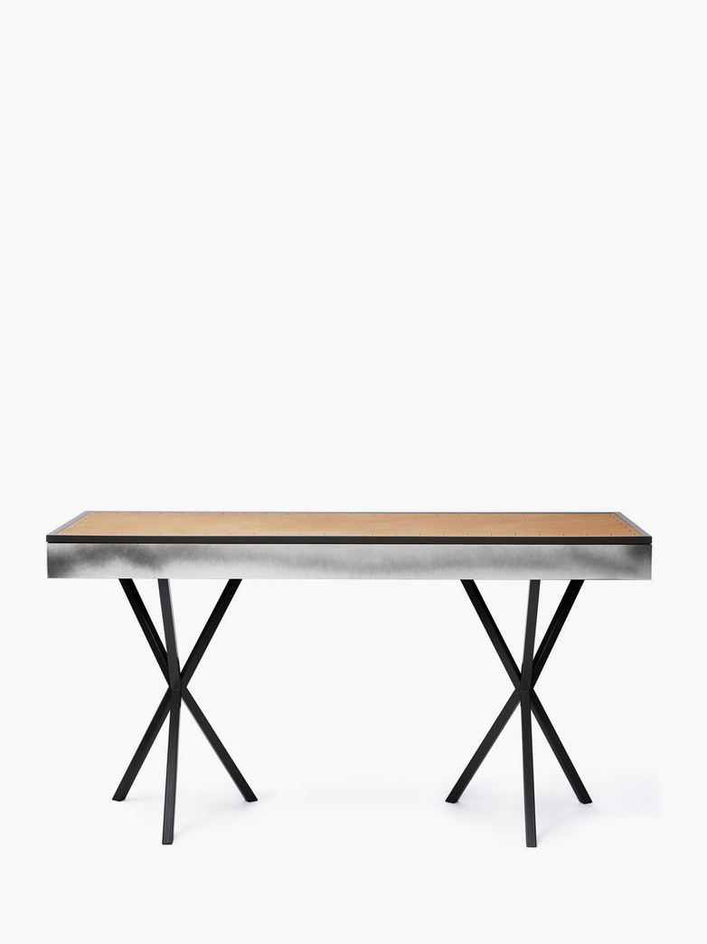 NEB Writing Desk – Zinc/Black/Natural