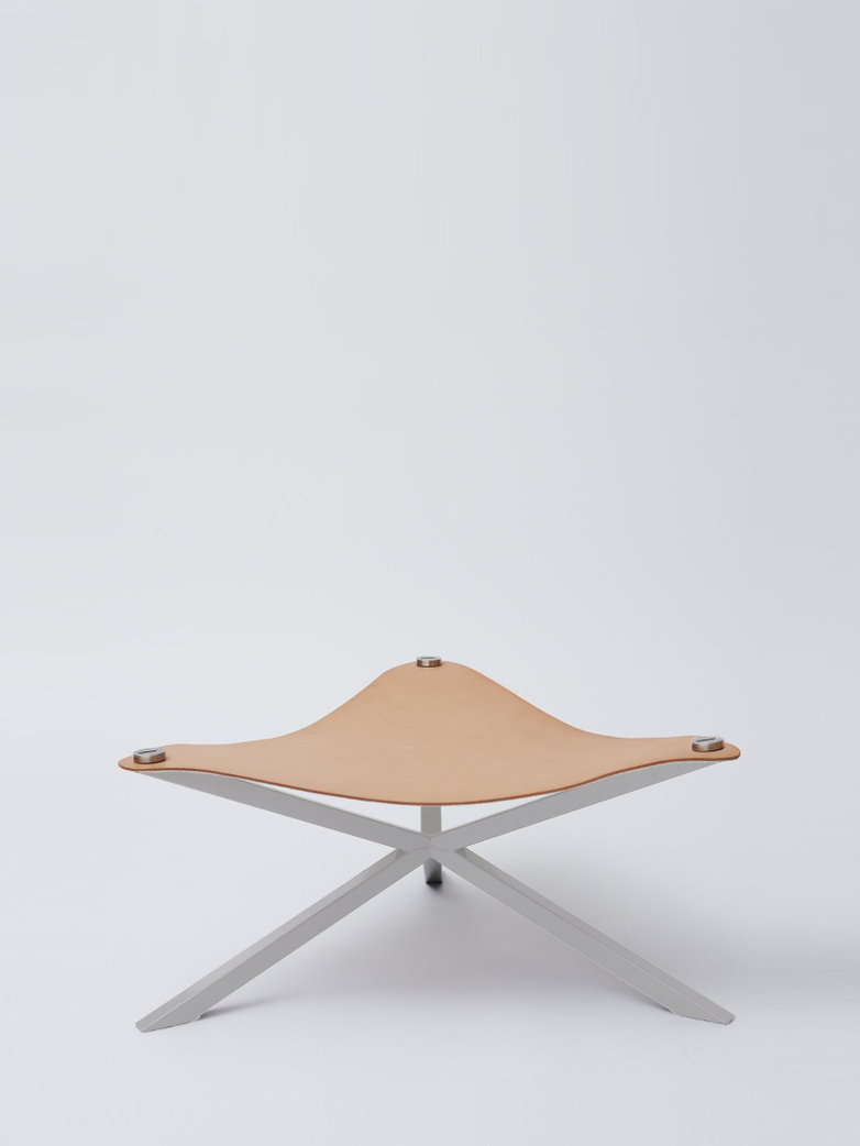 NEB Low Stool – White/Natural