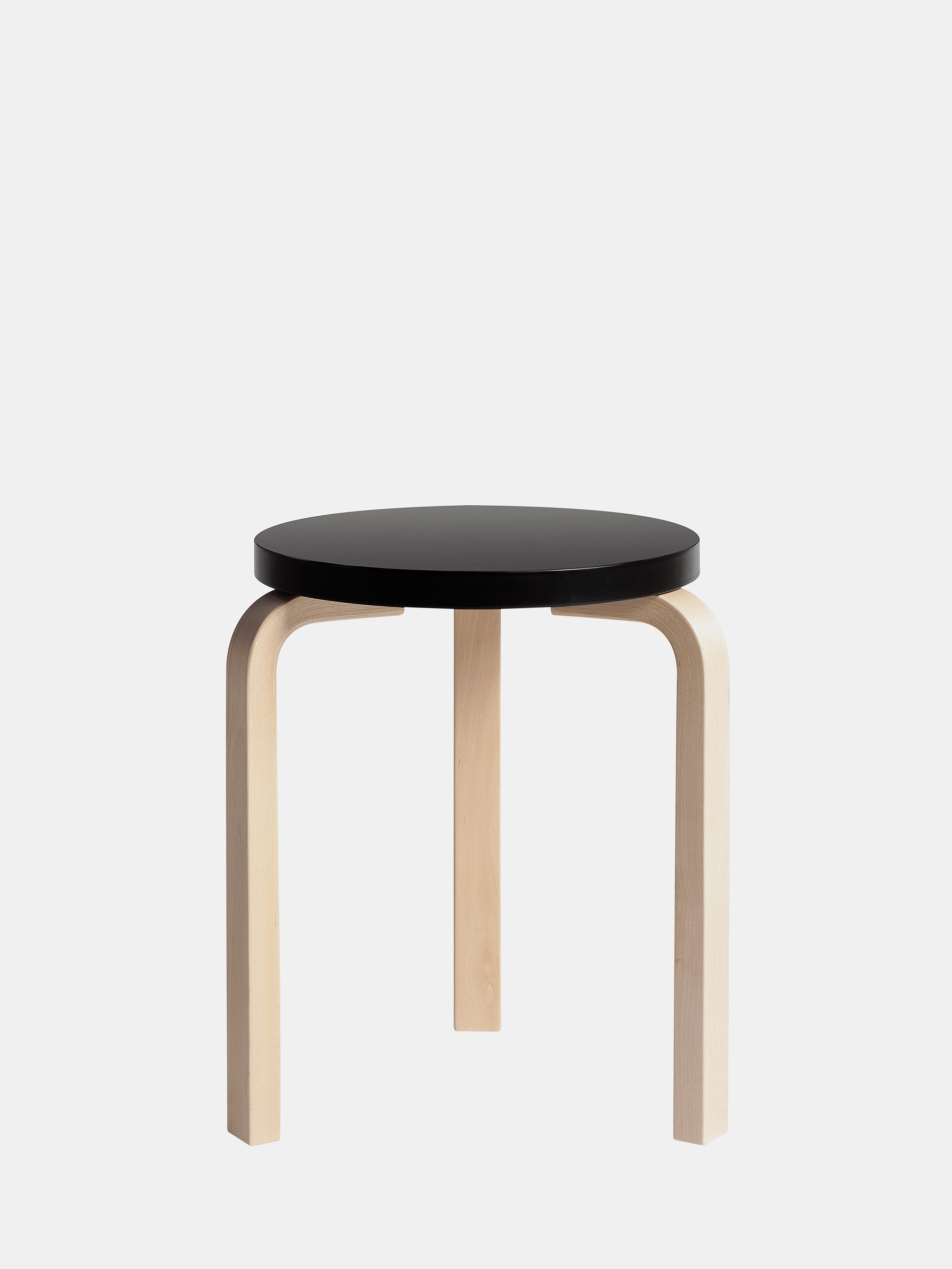 Artek — Stool 60 - Birch Black — Shop All | Artilleriet