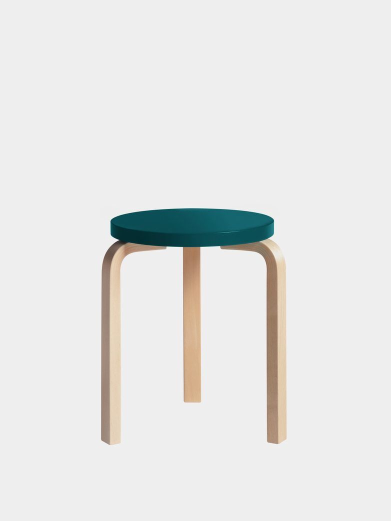 Stool 60 - Birch Petrol