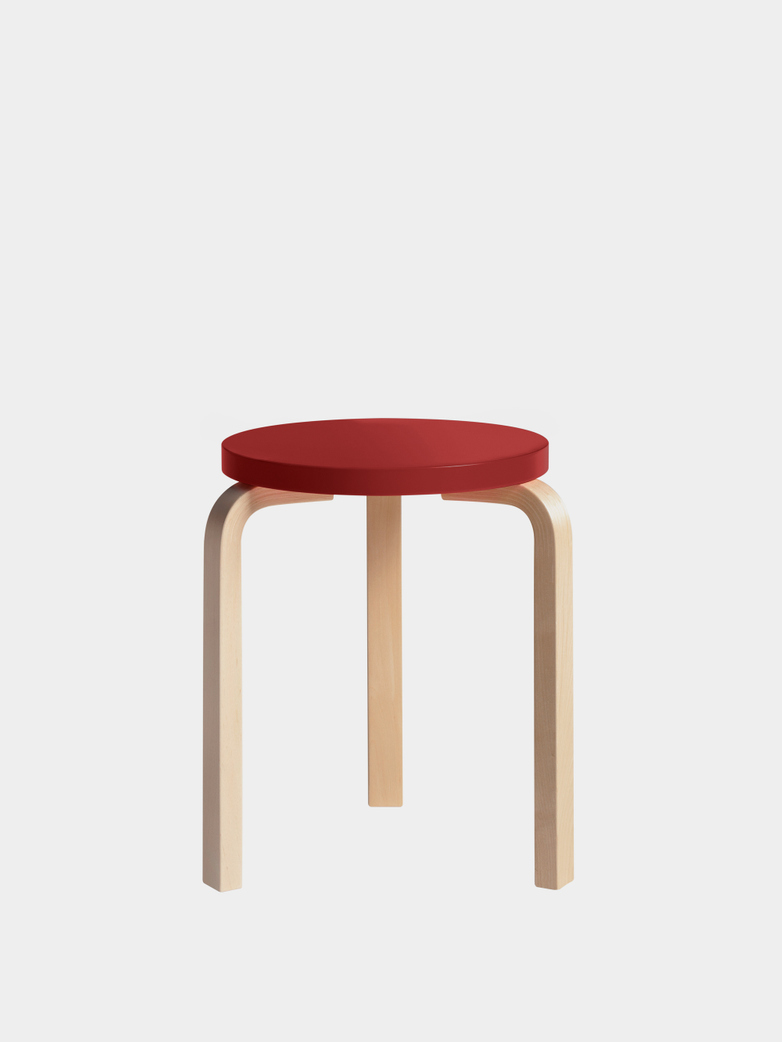 Stool 60 - Birch Red