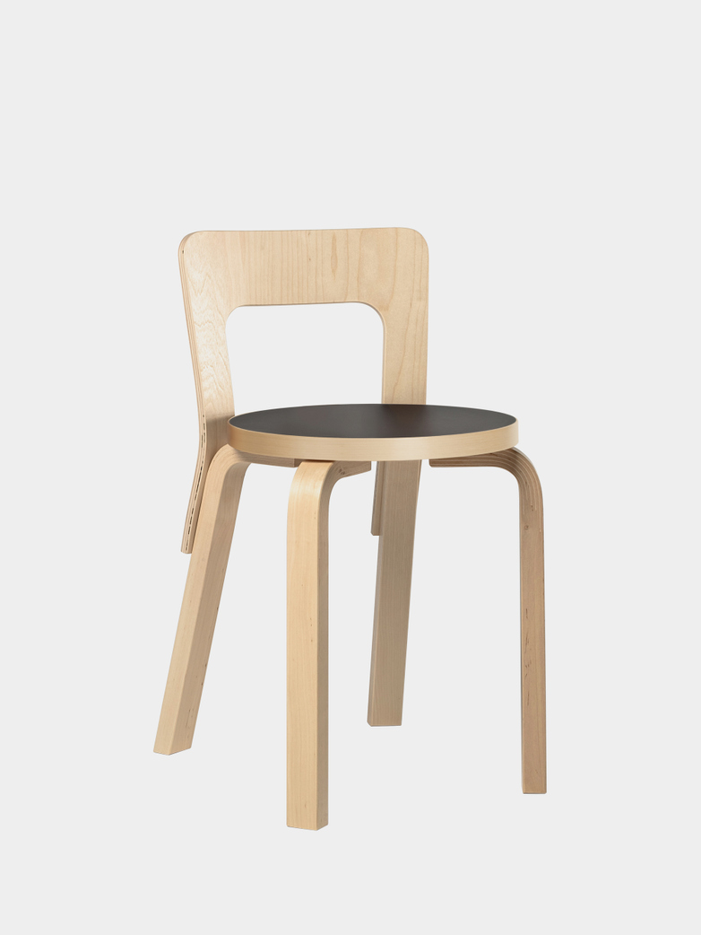 Chair 65 - Birch Black Linoleum