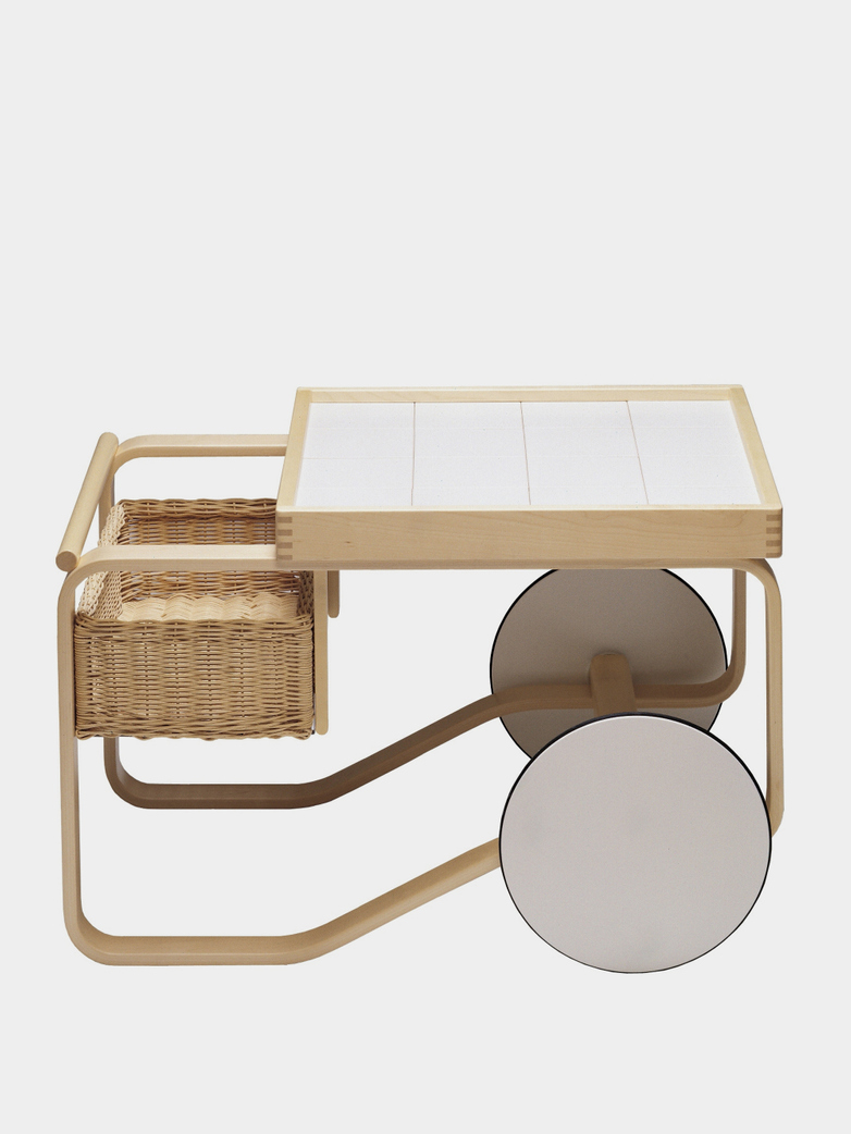 Tea Trolley 900 - White Tiles