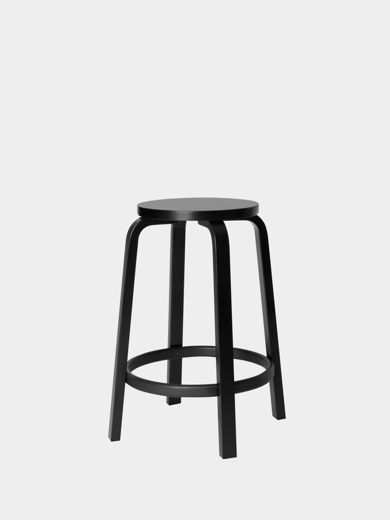 Bar Stool 64 - Black Linoleum - 65 cm