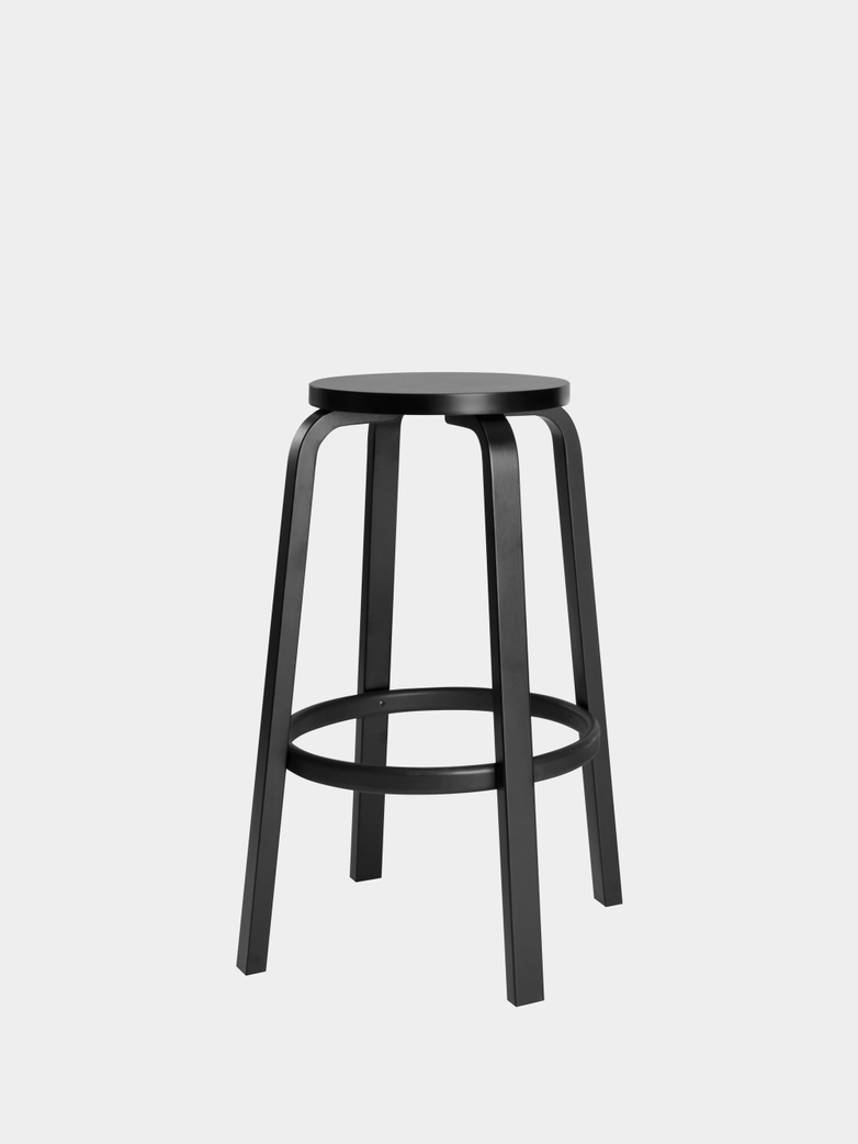 Bar Stool 64 - Black Linoleum - 75 cm