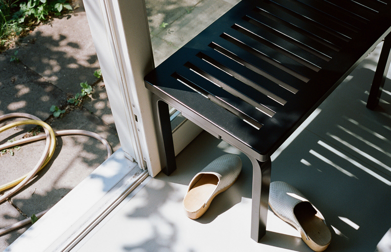 Bench 153A - Black Lacquered - 112,5 cm