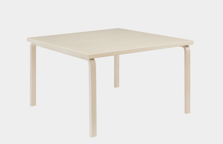 Aalto Table Square 81C - IKI White HPL -75x75 cm