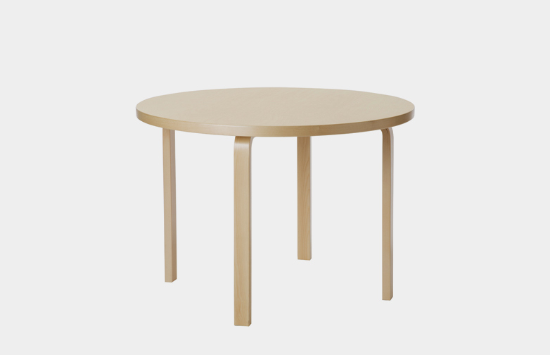 Aalto Table Round 90A - Birch Veneer - 100cm