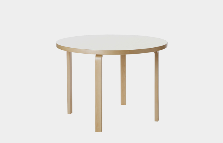 Aalto Table Round 90A - IKI White HPL - 100cm