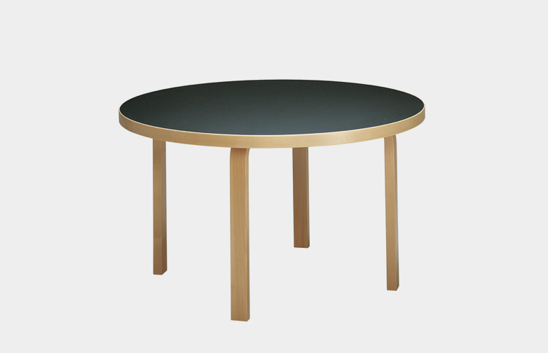 Aalto Table Round 91 - IKI White HPL - 125 cm