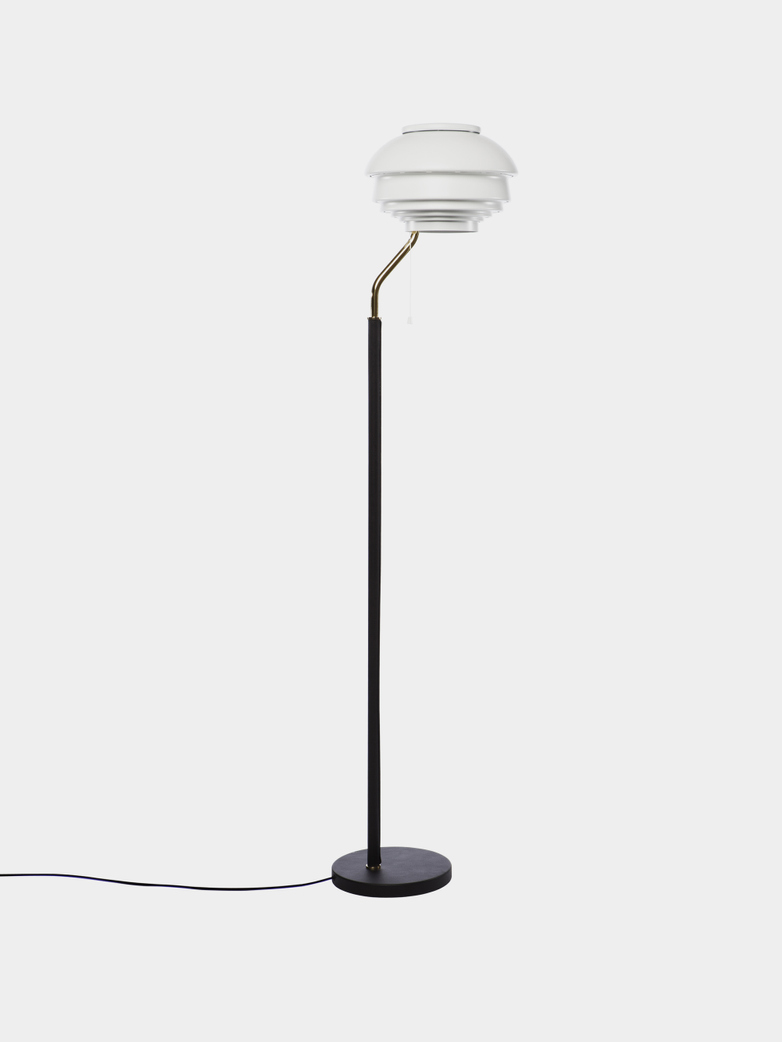 Floor Light A808 - White Painted Steel Shade