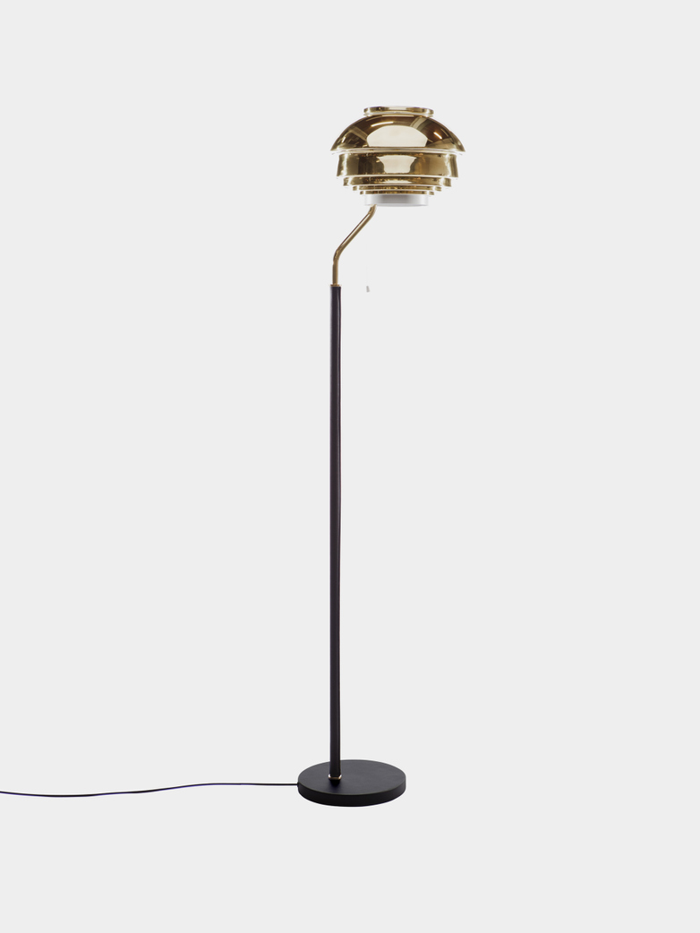 Floor Light A808 - Polish Brass Shade