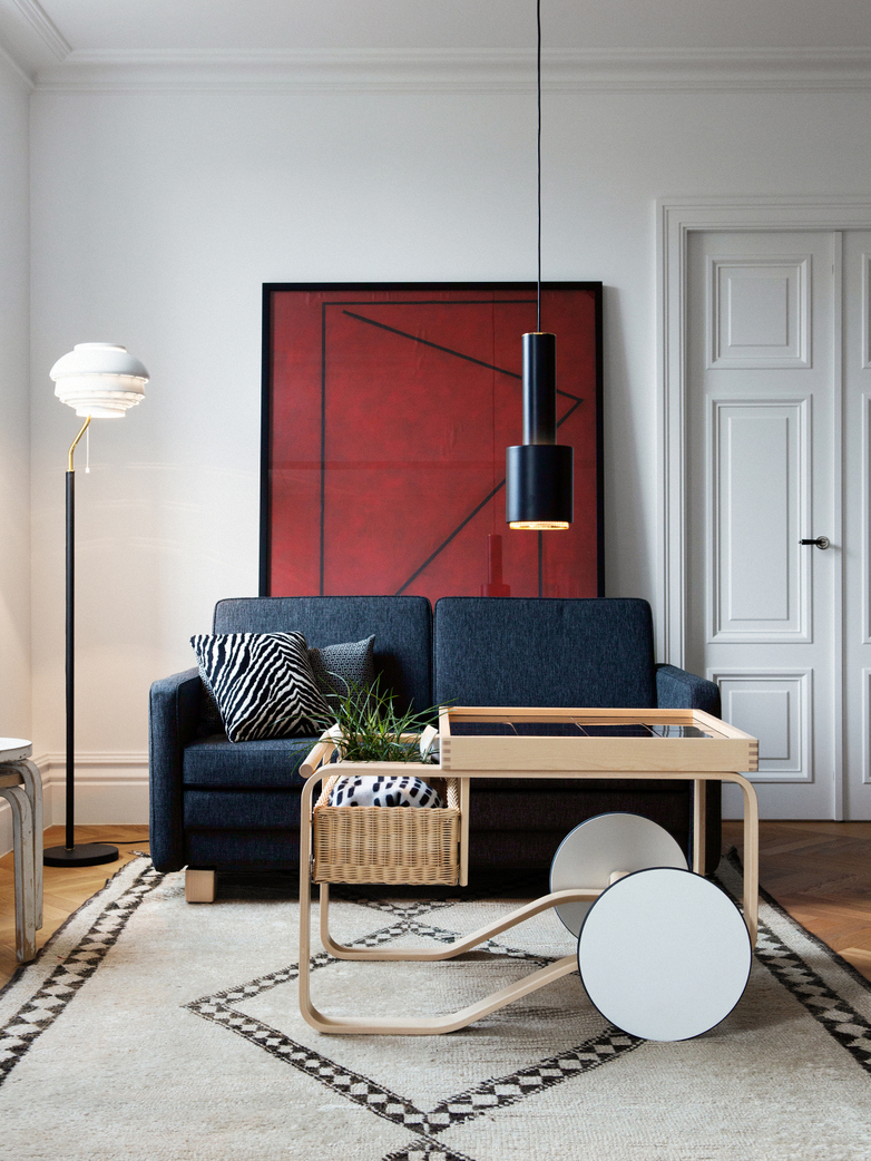 Floor Light A808 - Polish Brass Shade