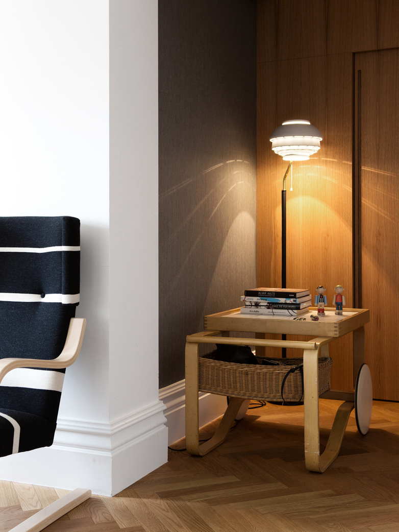 Floor Light A808 - Polish Brass Shade