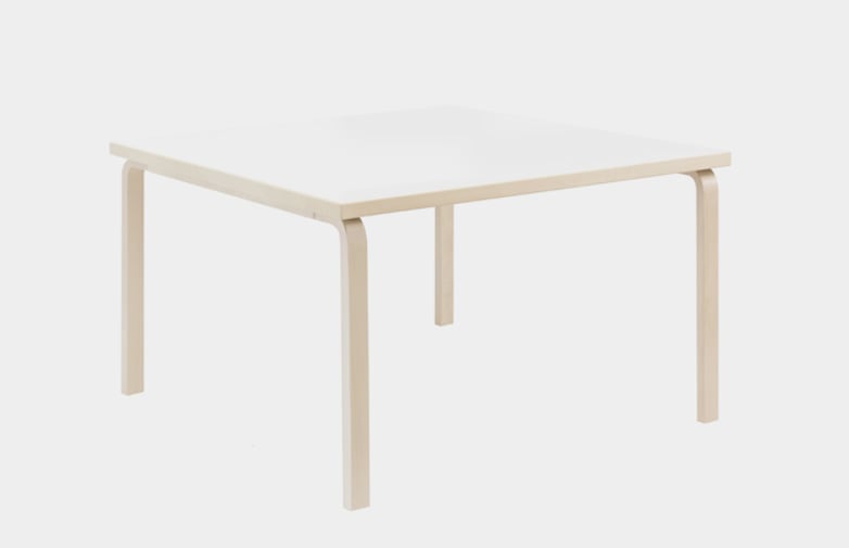 Aalto Table Square 81C - IKI White HPL