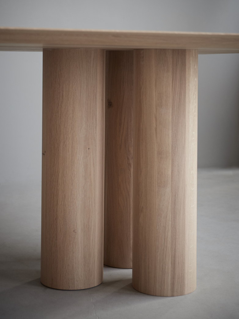 Hommage Oblong Dining Table – White Stained Oak