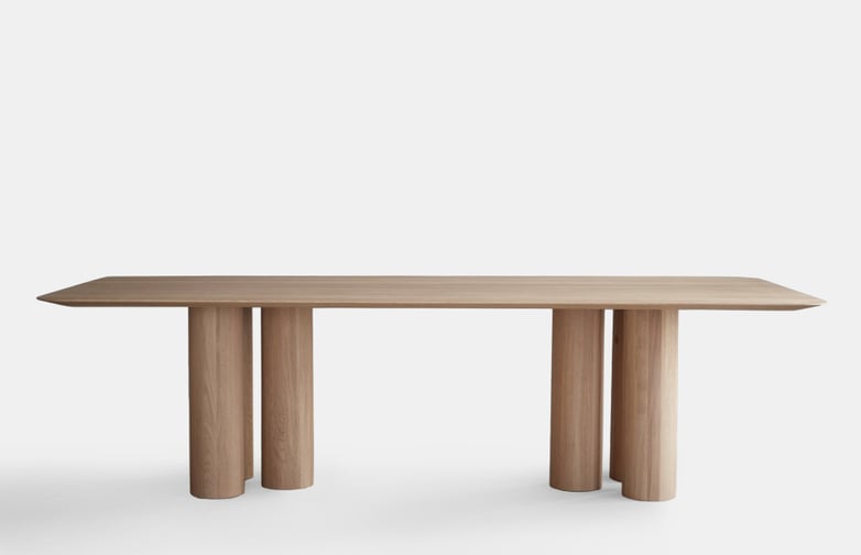 Hommage Oblong Dining Table – White Stained Oak