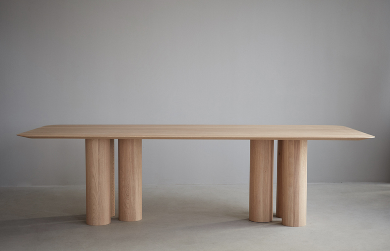 Hommage Oblong Dining Table – White Stained Oak