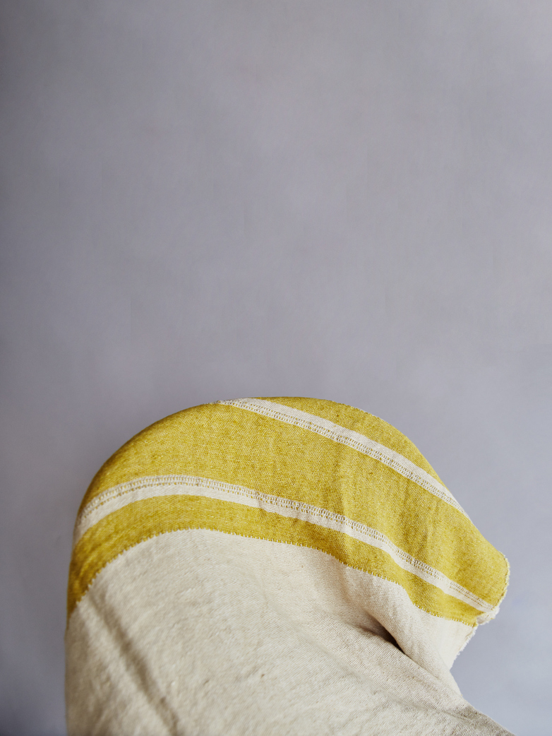 The Belgian Towel - Mustard Stripe
