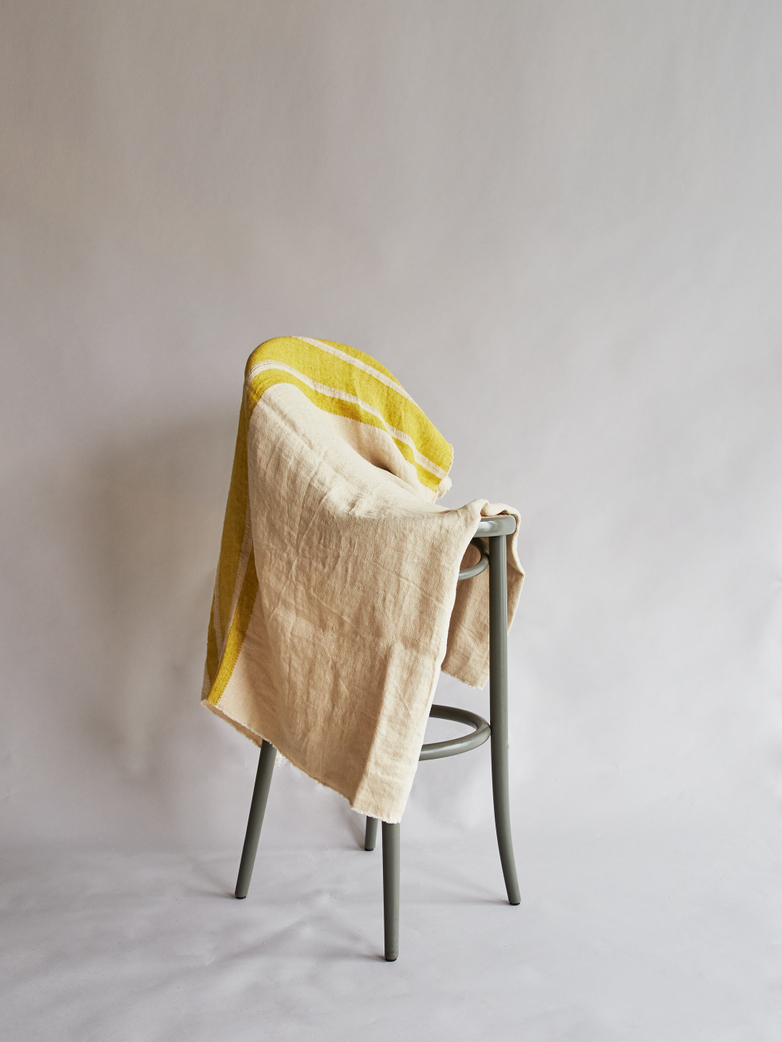The Belgian Towel - Mustard Stripe