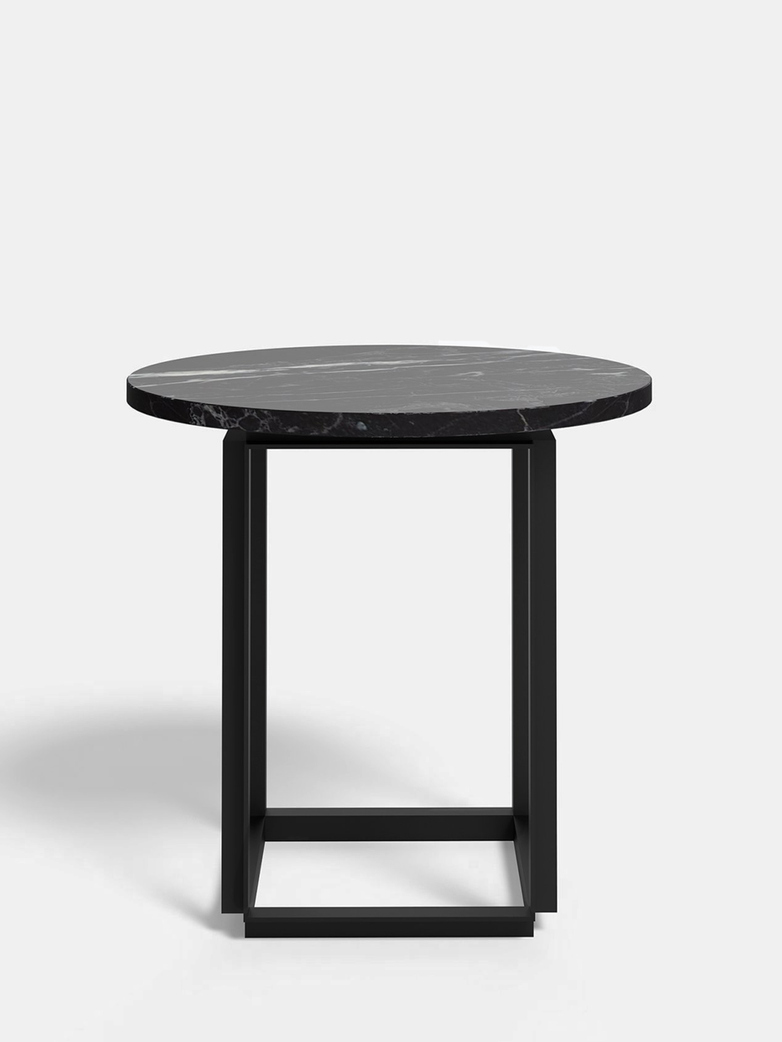 Florence Side Table – Black Marble – Ø50
