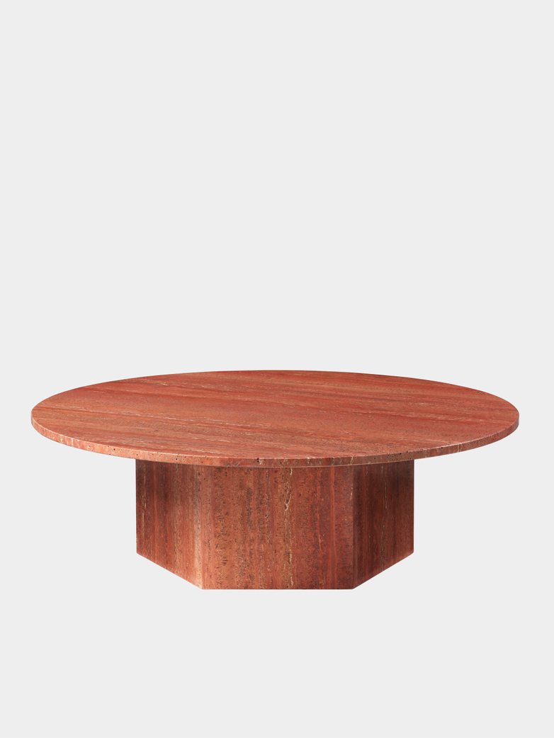 Epic Coffee Table - Red Travertine – Ø110