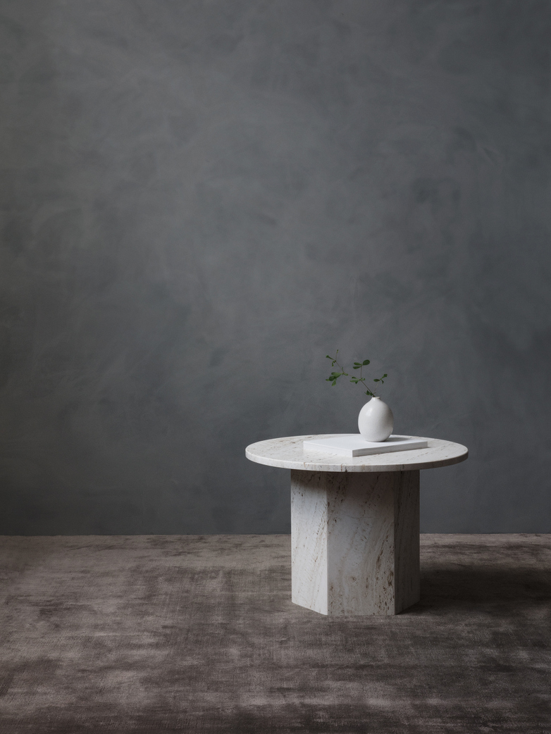 Epic Coffee Table - White Travertine – Ø60