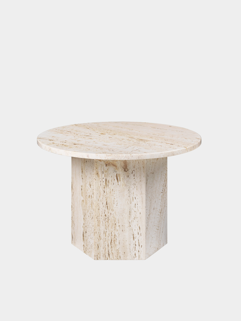Epic Coffee Table - White Travertine – Ø60