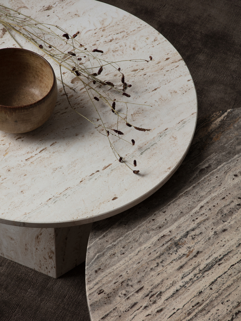 Epic Coffee Table - Grey Travertine – Ø80