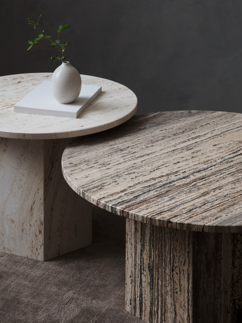 Epic Coffee Table - Grey Travertine – Ø80