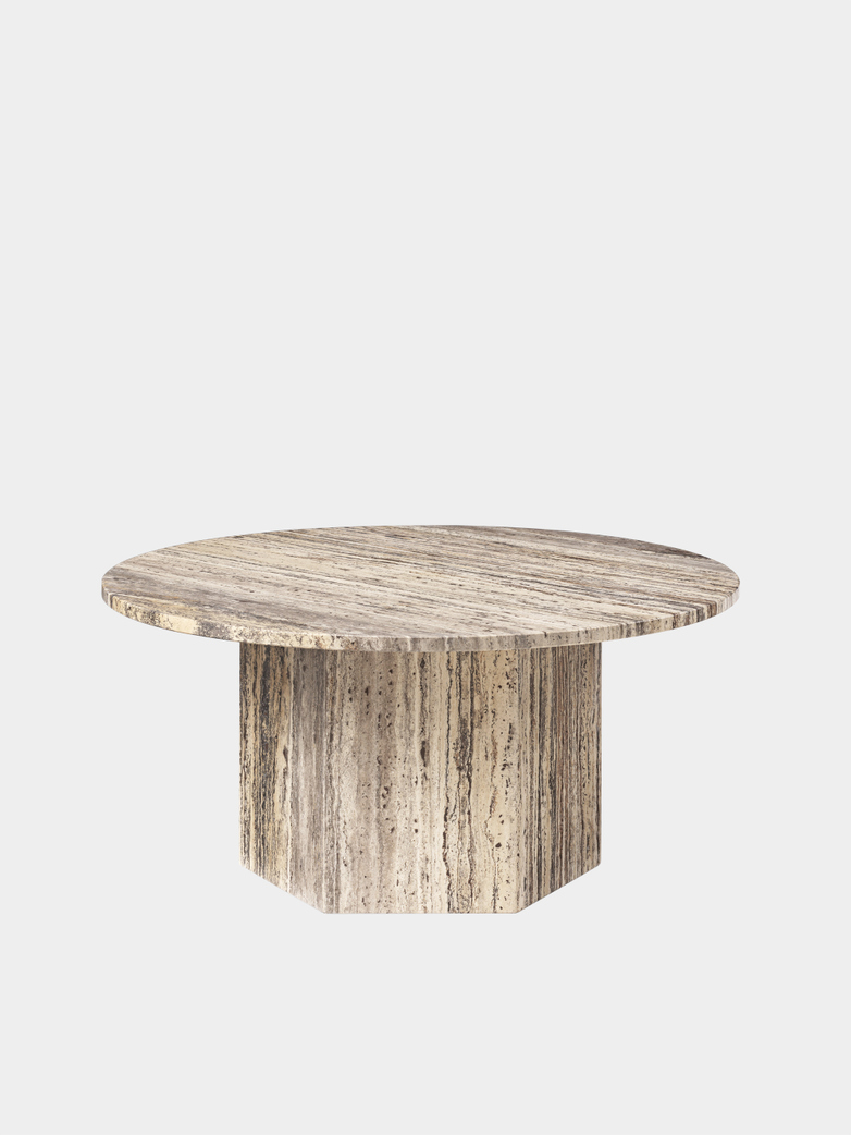 Epic Coffee Table - Grey Travertine – Ø80