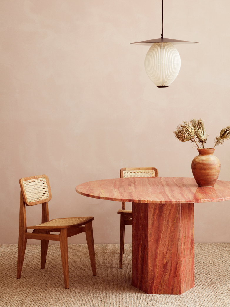 Epic Dining Table - Red Travertine – Ø130