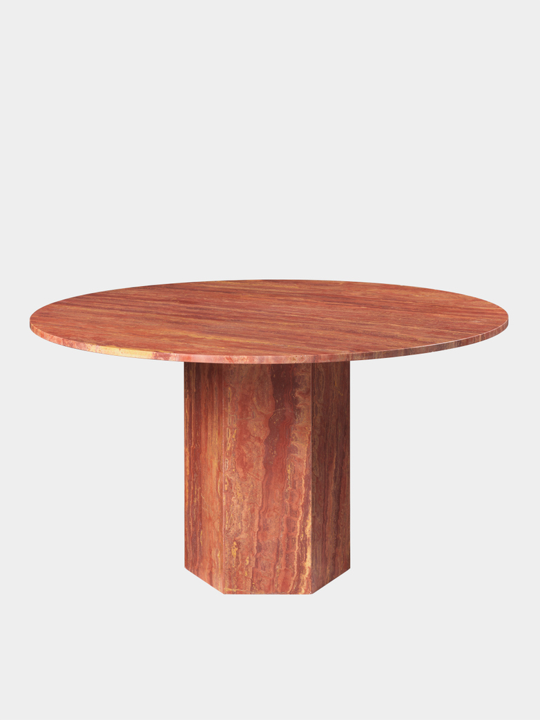 Epic Dining Table - Red Travertine – Ø130