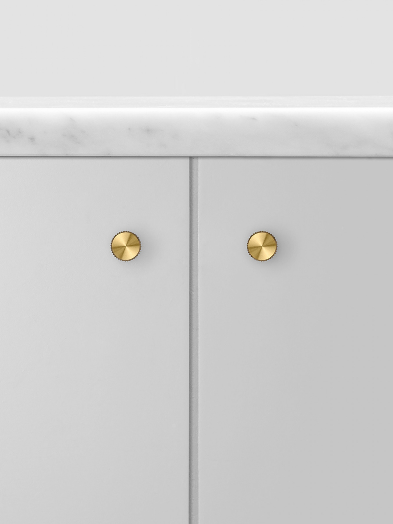 Furniture Knob - Linear - Brass - Set of two